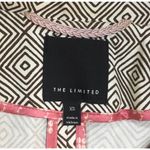 The Limited Womens  Brown Ivory Geometric Print Blazer with Pink Floral Trim XS Photo 11