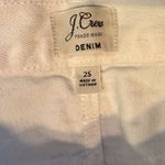 J.Crew | White Denim Distressed Frayed Hem 100% Cotton Jean Mini Skirt Size 25 Photo 5