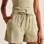 Abercrombie & Fitch Abercrombie Linen Blend Trouser Shorts Photo 0