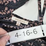 Skies Are Blue Anthropologie  Shirt Womens Small Black Pink Floral Blouse‎ Top Photo 2