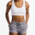 Zyia  Gray Camo Mesh Hidden Zipper Shorts Size Small Photo 0