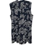 Ann Taylor  Black Cream Paisley Print Romper Sleeveless‎ Collared 12 Photo 2