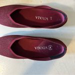 Vivaia Margot 2.0 Square Toe V Cut Flats Knit Womens 36 Red Size 5 Photo 3