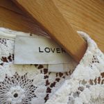 Love the Label White Lace Cropped Top Size 4 Photo 6