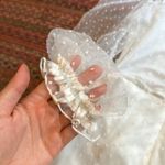 Lucy in the Sky WHITE MESH PUFF SLEEVE POLKA DOT BRIDAL DRESS Photo 5