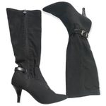Etienne Aigner Ettiene Aigner Black Zip Up Tall Pointy Stretch Boots Photo 2