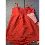 Women's Holiday‎ Sweetheart Bow Mini Dress Future Collective Coral Red LARGE Photo 8