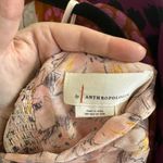 Anthropologie Floral Ruched Mini Skirt Tiered Pink Size Large Photo 5