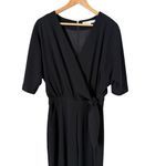 Trina Turk Black High Valley Jumpsuit Tie-Waist Pockets Short Sleeves, Size 4 Photo 5