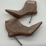 Vince Camuto Beige Kiskia Fishnet Pointy Toe Booties Size 9 Photo 6