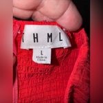 THML  Strapless Red twist‎ bow bandeau midi dress Size L Photo 3