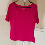 Laura Ashley  NWT Women's Hot Pink Short Sleeve Modal Cotton Tee M Photo 0