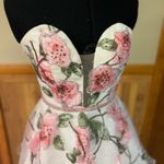 Blush Prom Floral formal Dress Photo 3