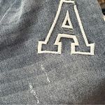 No Boundaries  Patchwork Straight Leg Jeans Varsity Appliqué Mid Rise Blue 11 Photo 3