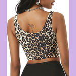 Zaful NEW  Leopard Print Scoop Neck Knotted Tankini Top Photo 3