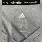 Adidas  Climalite V-Neck T-shirt Grey Short‎ Sleeve Womens Small Active Athletic Photo 7