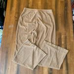 Aerie Corduroy Pants Large Tan Flair Leg Stretch casual Comfort Elastic waist Photo 6