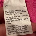 International concepts INC Lace-Up Ribbed Sweater Long Sleeves Pink V Neck Tie Up Front Rhinest… Photo 10