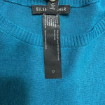 Eileen Fisher Lyocell Pullover Crew Neck Lightweight Sweater Green Blue Sz LG Photo 2