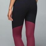 Lululemon  All You Need Colorblock Leggings Tights 2 Black Dashing Purple Magenta Photo 0