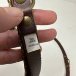 American Eagle Thin .5" Leather Harness Belt Brown Size L Photo 6