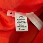 Loft Ann Taylor Linen Blend Mini Skirt Women's Size 6 Purple Red Stripes Lined Photo 5