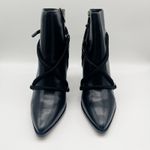 IRO  Wikson Leather Black Pointed Toe Boots Ankle Size 41 US 10 Photo 6