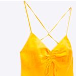 ZARA  Bloggers Fav Orange Midi Satin Effect Casual Maxi Slip Dress Orange SZ XS Photo 12