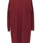 MOUSSY Open Front Knit Wool Duster Cardigan Maroon Red OS Size undefined Photo 8