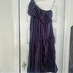 Topshop Sicily One-Shoulder Striped Midi Dress 4 Photo 6