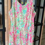 Lilly Pulitzer  Deanna Romper Southern Charm Flamingo v neck sleeveless neon Photo 0