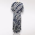 CAbi Perfect Wrap Dress Navy & White Polka Dot Midi Large Photo 5