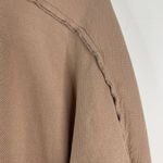 ZARA  Basic Sz XS Sweatshirt Long Sleeve Crew Neck Zipper Pull In Back Dusty Pink Photo 3