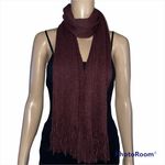Pacific&Co NY &  maroon fringed winter scarf Photo 0