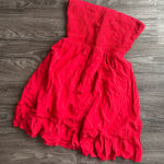 Red strapless ruffle dress Size M Photo 0