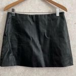 Skylar + Madison women's large black faux leather skirt Photo 1