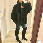 KAKAS Cropped Fur Coat Black Size L Photo 3