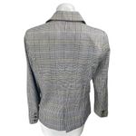 AQUA Women's Gray Plaid Houndstooth Long Sleeve Peak Lapel Blazer Jacket Sz S Photo 1