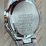 Seiko  Coutura Diamonds Ladies Watch Two-Tone Bracelet Case Pearl Dial Date Photo 12