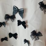 Victoria's Secret  Semi Sheer Pink Blouse Black Bows Button Shirt Size Large L Photo 9