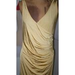 New Womens 8 NWT Dress 44 Betta Beach Gold Split leg Tank Sexy Silky Italy Polya Photo 2
