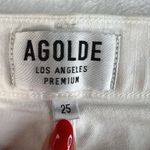 AGOLDE  Sz 25 Sophie Cropped Jeans White Exclusive Mid Rise Denim Stretch Women’s Photo 7