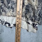 Dress Barn  Shirt Women M Black Ivory Layered Floral Short Sleeve Lined Top Blouse Photo 9