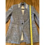 Veronica Beard  Orchid Chambray Upcollar Jacket dickey linen blazer Size 6 Photo 9