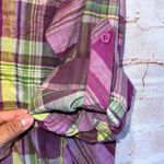 Columbia Camp Henry womens plus long sleeve blouse plaid roll tab cotton 2X Photo 5