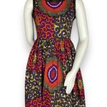Kutula by Africana Dress Sleeveless Wax Print Batik Ankara Fit and Flare Orange Photo 0