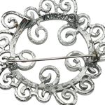 Sarah Coventry Silver Tone Whimsical Swirl Brooch Pin‎ And Clip Earrings Set Photo 4