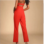 Lulus Lulu’s Strapless Jumpsuit Red XL Photo 1