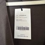 Worth New York Knit Blazer Size XL Navy Blue Brown Side Zipper Collar Pocket New Photo 4