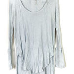 Free People | Waffle Knit Thermal Long Sleeve Light Blue Rayon Blend Womens S Photo 0